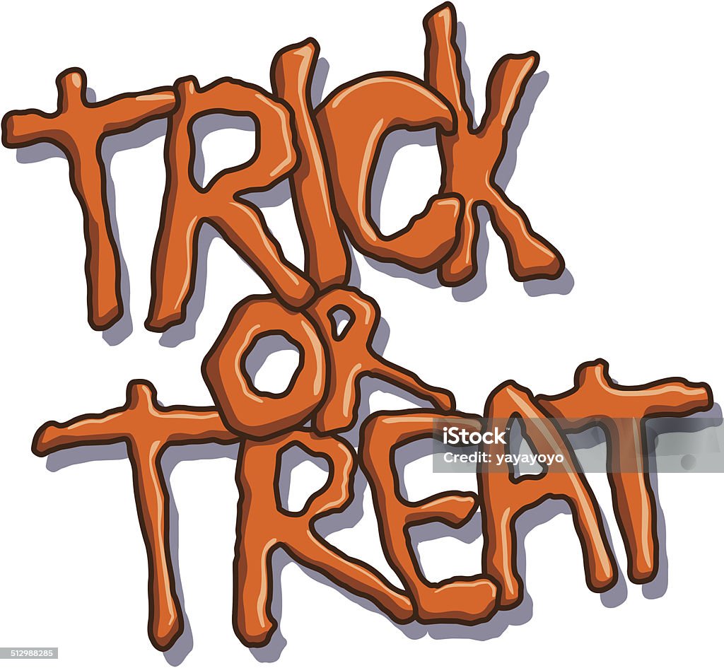 Trick or treat halloween text Trick or treat vector Halloween text Alphabet stock vector