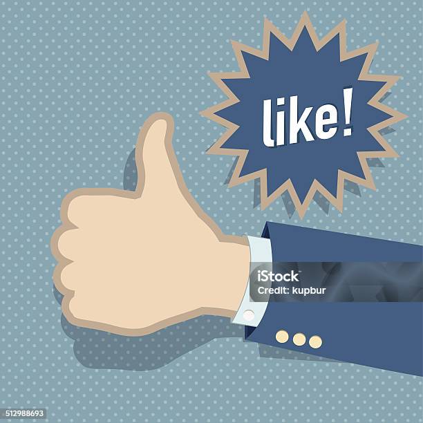 Social Media Like Hand Stock Illustration - Download Image Now - Abstract, Advice, Blogging