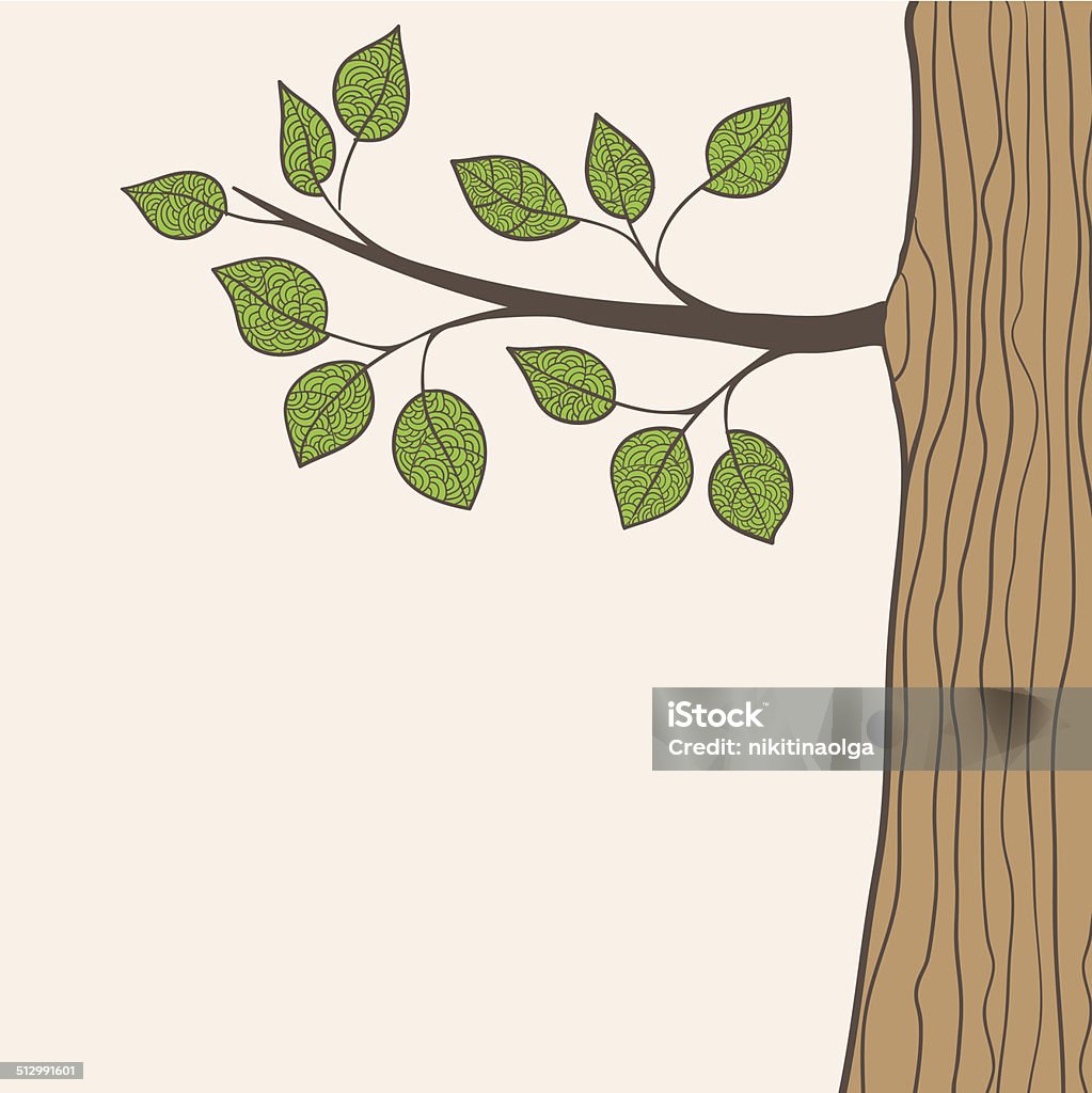 Tree Card Edge Card With Tree Stock Illustration - Download Image Now - Border - Frame ...
