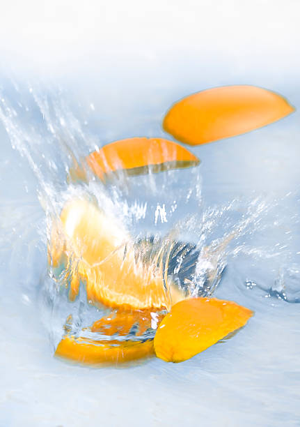 Orange splash stock photo