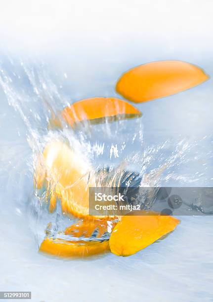 Orange Splash Stock Photo - Download Image Now - Cut Out, Drop, Falling