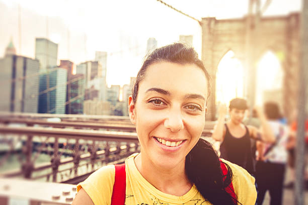 istock Happy tourist in New York 512993593