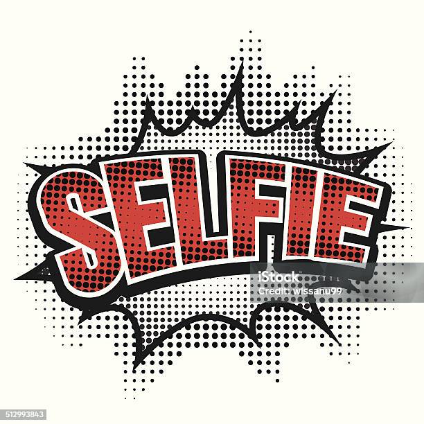 Comic Speech Bubble Selfie Isolate Vector Illustration Stock Illustration - Download Image Now