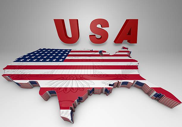 istock U.S.A. mapped flag in 3D illustration 512994203