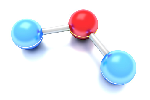 A symbolic CO2 Molecule, responsible for global warming and pollution. 3D rendered Illustration.