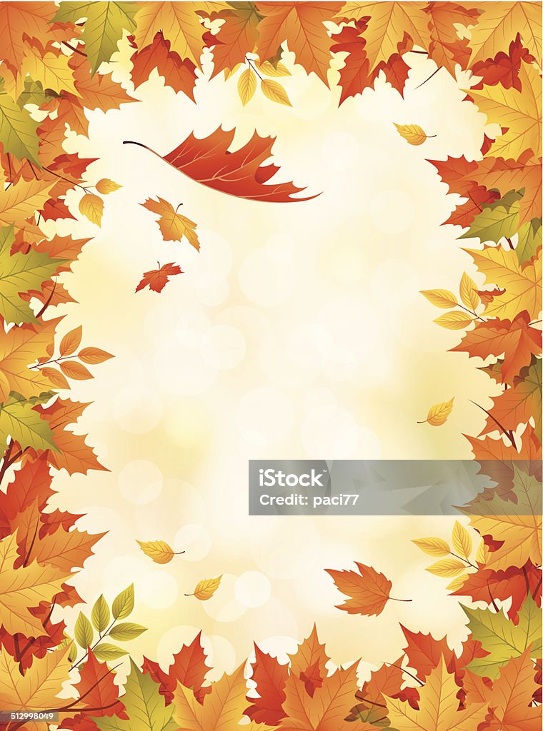 Autumn Leaves Frame Autumn Background with leaves frame and copy space. Autumn stock vector