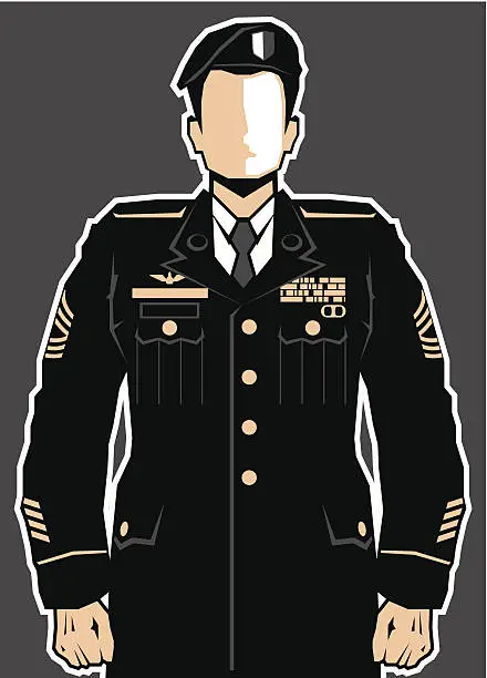 Vector illustration of Soldier Hero