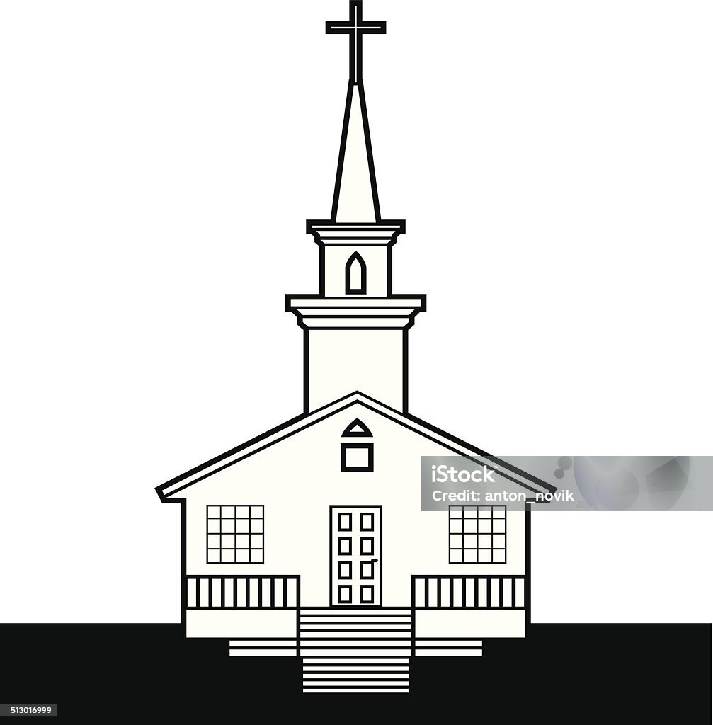 Church black n white church black and white vector outline Abstract stock vector