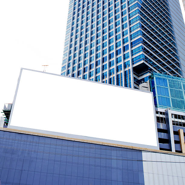istock Blank billboard of skyscraper for advertising 513019789