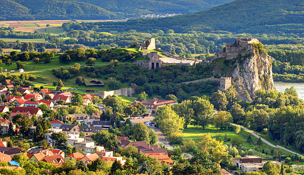 Bratislava - Ruin of castle Devin, Slovakia Bratislava - Ruin of castle Devin, Slovakia. bratislava photos stock pictures, royalty-free photos & images