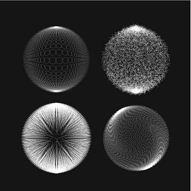 абстрактный черный и белый 3d шар фон с - sphere symbol three dimensional shape abstract stock illustrations