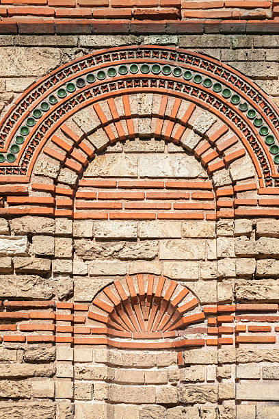 istock Old stone wall texture, Church in Nessebar, Bulgaria 513023307