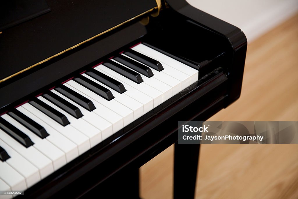 black and white keys on the piano Upright Piano Stock Photo