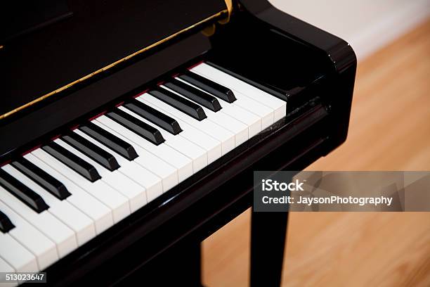 Black And White Keys On The Piano Stock Photo - Download Image Now - Upright Piano, Arts Culture and Entertainment, Black And White