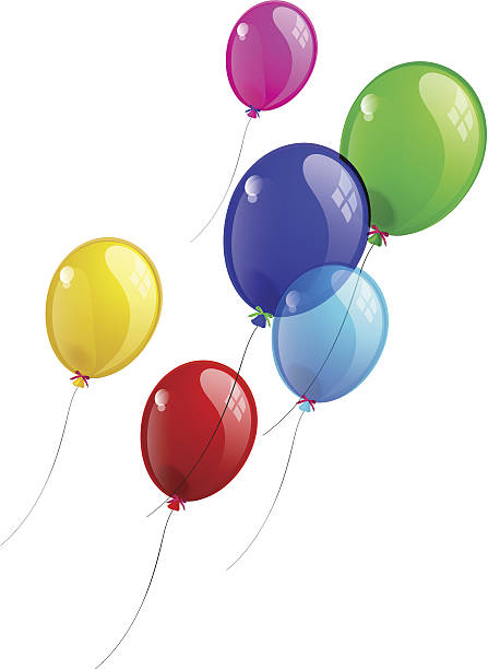 Multicolored balloons Multicolored balloons. Eps 10 file with transparencies.All elements are separate, easily editable. Vector illustration scale to any size. block party stock illustrations