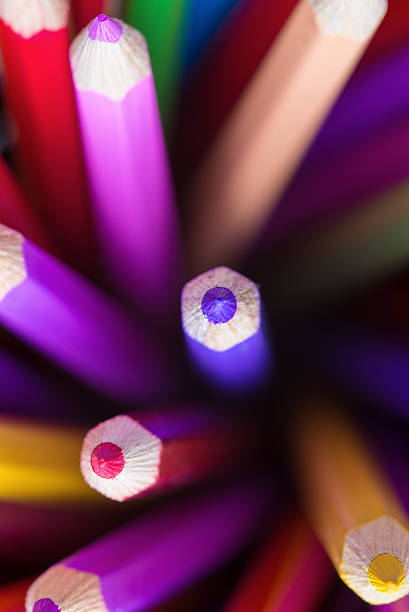 istock Macro of color pencil, top view 513040330