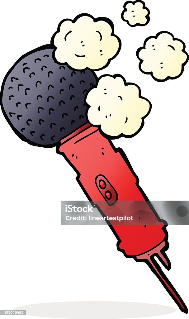 Cartoon Computer Microphone Cartoon Microphone Stock Illustration - Download Image Now - Cheerful ...