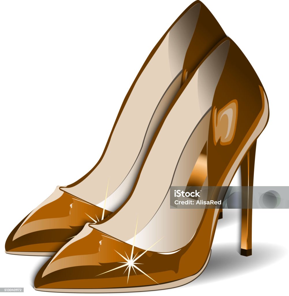 Ilustración de Dibujos Animados Vector De Oro Zapatos De Mujer Sobre Fondo  Blanco Eps y más Vectores Libres de Derechos de Alto - Descripción física -  iStock