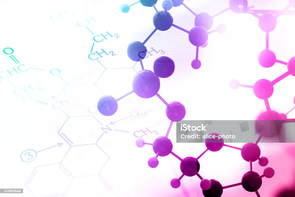 DNA-Molekül, Chemie in Labor Lab Test - Lizenzfrei Molekül Stock-Foto