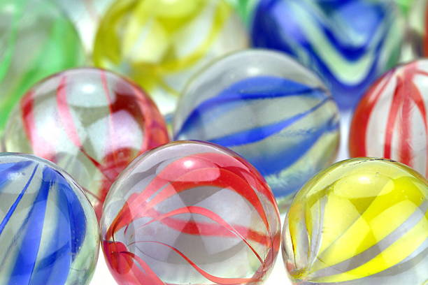 istock Colorful glass marbles,  macro image 513043156
