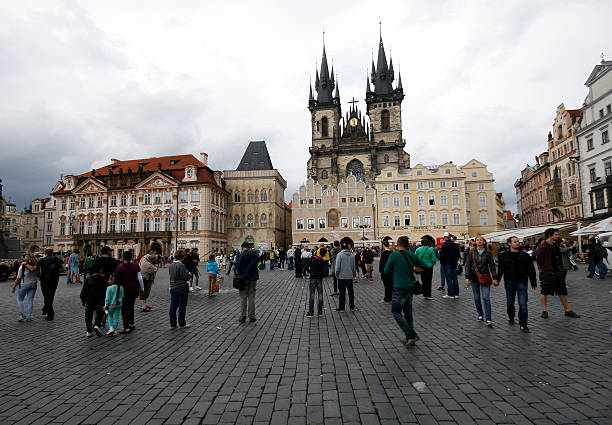 istock Old Town Square in Prague crowded with tourists 513045915