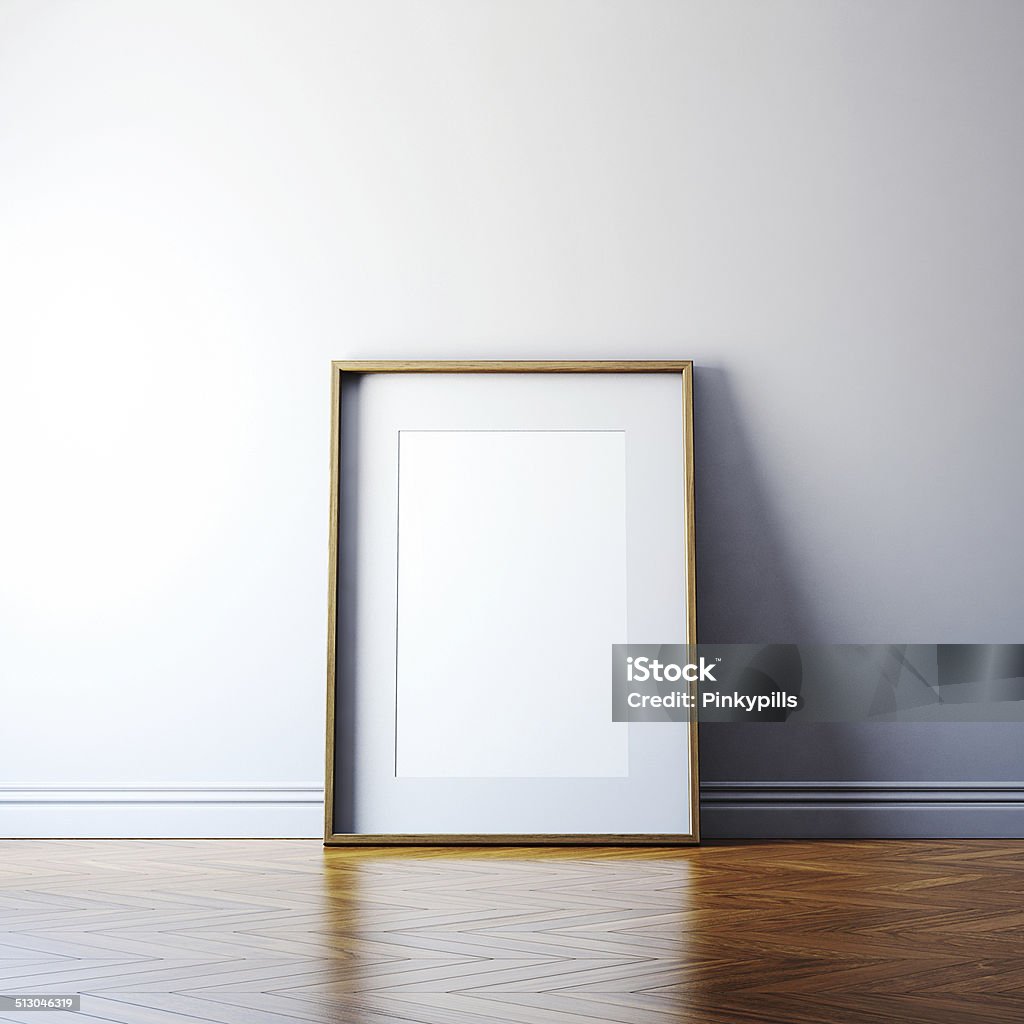 Marco blanco en una pared - Foto de stock de Blanco - Color libre de derechos