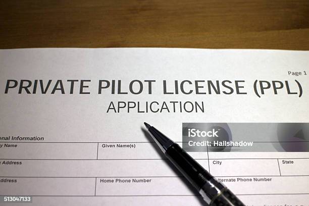 Pilot License Application Stock Photo - Download Image Now - Pilot, Piloting, Agreement