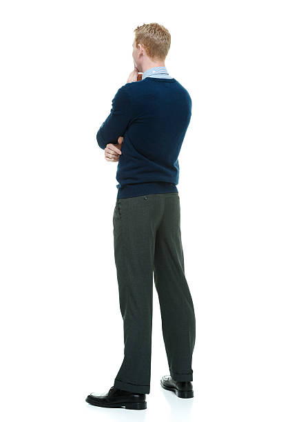 istock Rear view of businessman looking away 513047423
