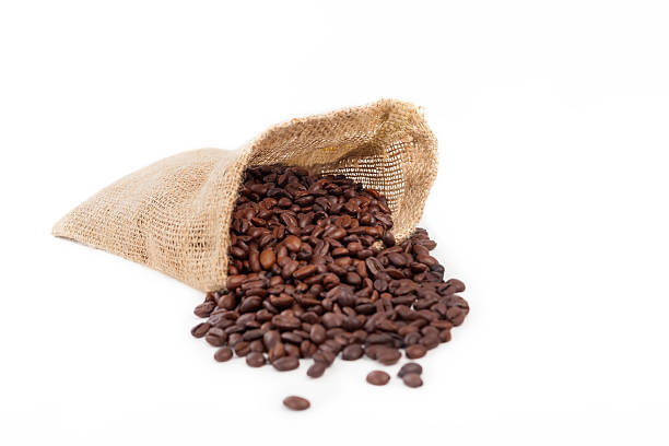 istock bag of coffee beans on a white background 513051984