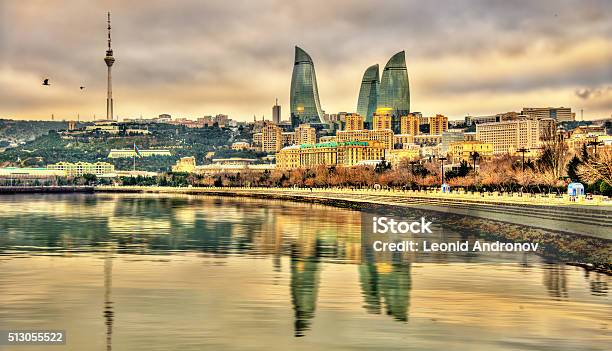 View Of Baku By The Caspian Sea Stock Photo - Download Image Now - Baku, Azerbaijan, Caspian Sea