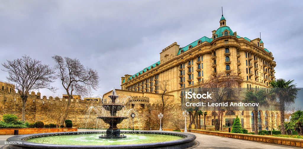 Fountain in Philarmonic gardens of Baku Fountain in Philarmonic gardens of Baku - Azerbaijan Ancient Stock Photo