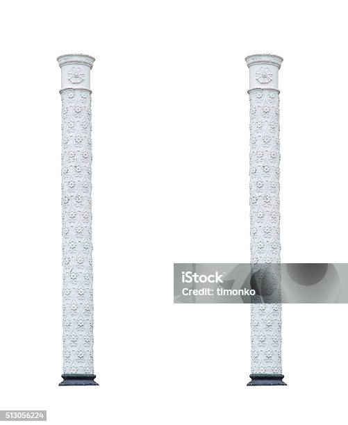 Two Column Background Image Two Isolated Architectural Columns On A White Background Stock Photo ...