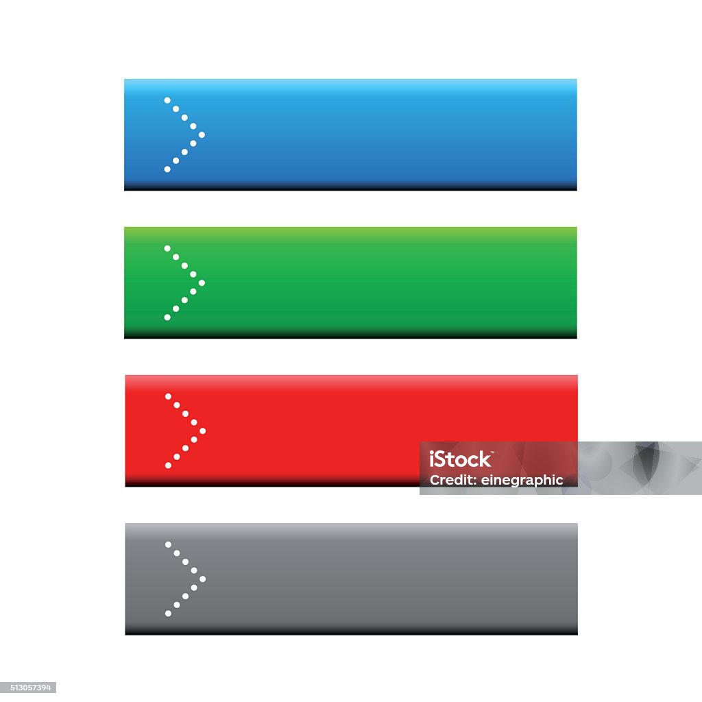 Empty Graphical Button Empty Button Set Vectpr Stock Illustration - Download Image Now - Blue ...