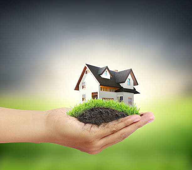 istock Business man house in  hands 513062520