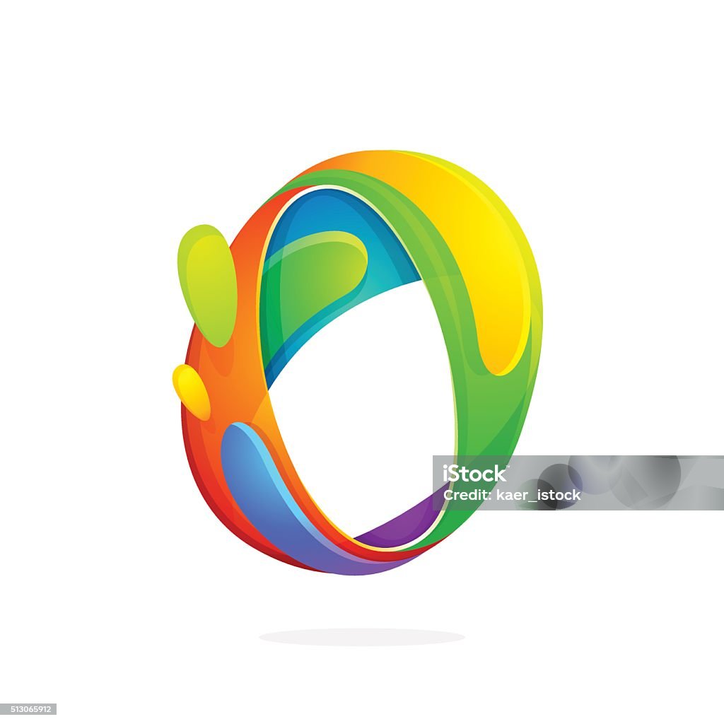 Lettering O Colorful O Letter Colorful Stock Illustration - Download Image Now - Abstract ...