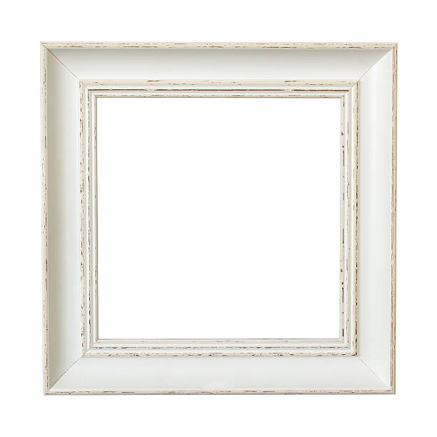 Classic wooden frame isolated on white