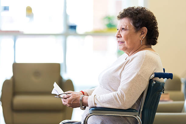 istock Pensive senior woman in nursing home 513069084