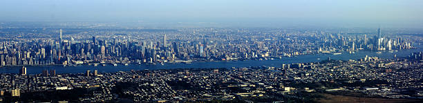 Aerial View of Manhattan from New Jersey stock photo