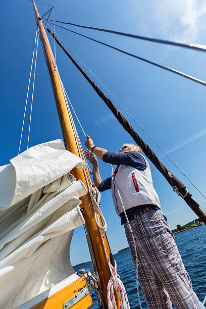 Bringing the Sail Down After a Day of Sailing