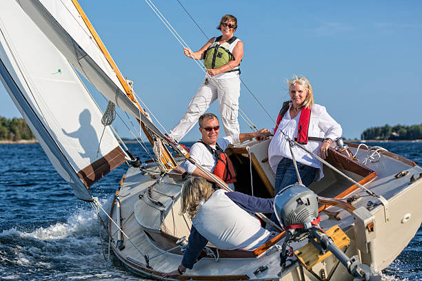 Friends Enjoying a Day of Sailing