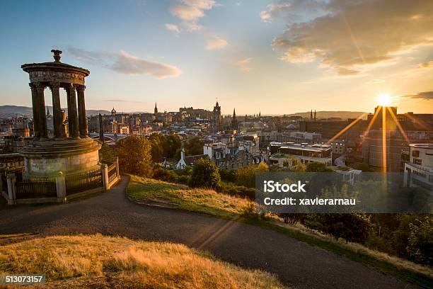 Sunset In Edinburgh Stock Photo - Download Image Now - Edinburgh - Scotland, Balmoral Hotel, Building Exterior