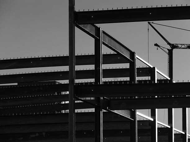 istock Steel beams in a new building 513073443