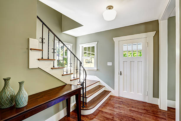 istock Entrance hallway with staircase 513075483