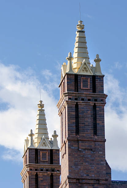 Cathedral towers, Newcastle Australia stock photo