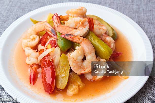 Sweet And Sour Shrimp Stock Photo - Download Image Now - Asian Culture, Chili Pepper, Cooking Oil