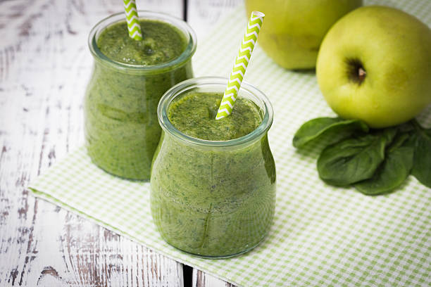 istock Green smoothie with apple,banana and spinach 513104554