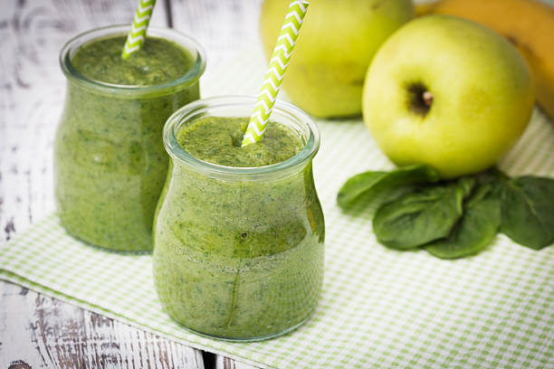 istock Green smoothie with apple,banana and spinach 513104584