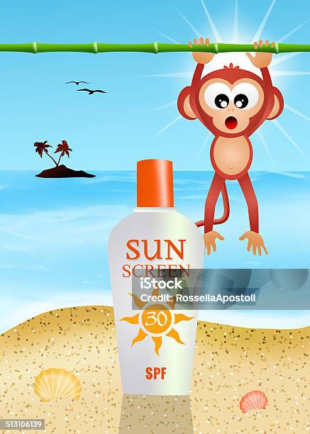 Solar Lotion Stock Illustration - Download Image Now - Adult, Animal, Beach
