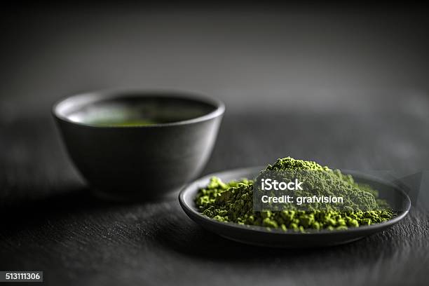 Matcha Green Tea Stock Photo - Download Image Now - Matcha Tea, Ground - Culinary, Plate