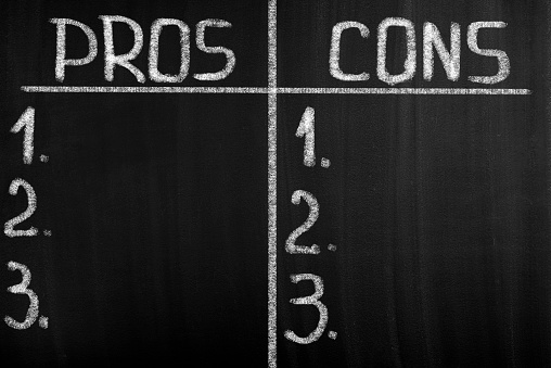 Pros and cons empty list on blackboard